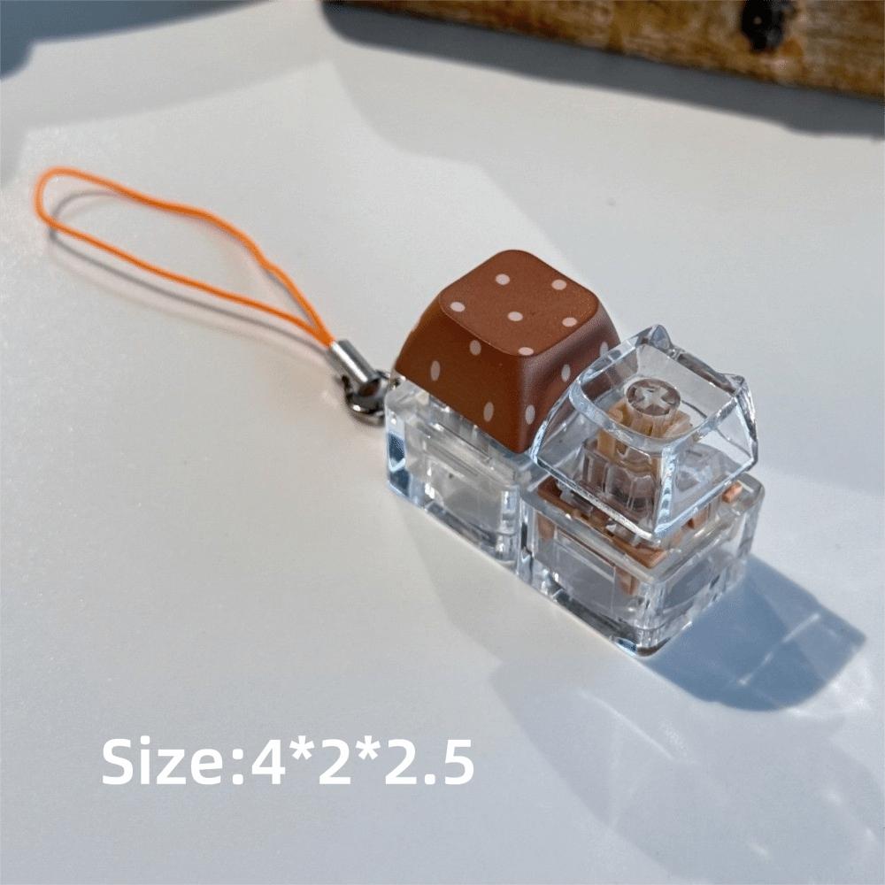 Transparenter Basis Fidget Schlüsselanhänger Würfel Tastenkappe Clicker Anhänger Druckspielzeug Tägliches Mitführen