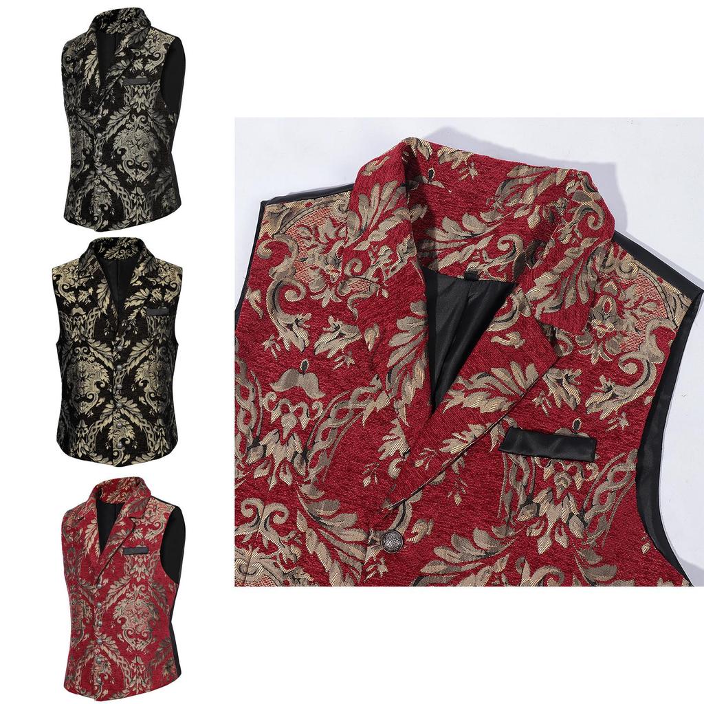 European Fantasy Fashion Vest With Polyester Fabric For Drama Performances Halloween