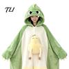 Gemütlicher Schlafanzug Tier-Tragbare Decke Hoodie, Übergröße Fleece-Sweatshirt für Erwachsene, Bequeme Umhang-Schlafkleidung, Halloween-Cosplay-Kostüm mit Plüschkapuze