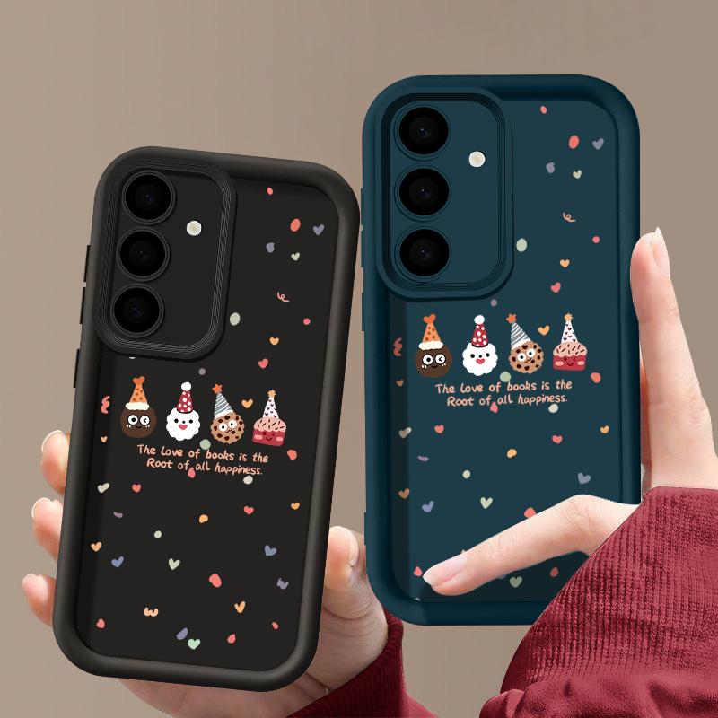 

Чехол из ТПУ с рисунком рождественского имбиря для Samsung S24 FE S23 Ultra S22 A55 A35 A54 A34 A15 A16, мягкий противоударный чехол для телефона с милыми маленькими сердечками Samsung S24 FE чёрный