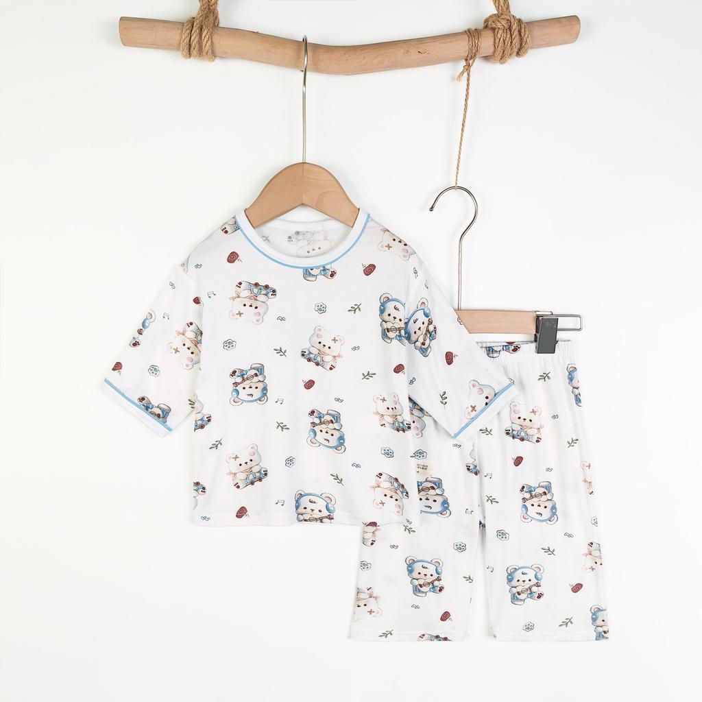 Youkesi Mädchen Klimatisierte Sommer-Pyjamasets, Alter 3-15, Größe 80-160cm, Set mit 3/4-Ärmel und Hose