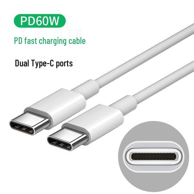 Dual Type-C PD Fast Charging Cable for Huawei & Xiaomi Laptops