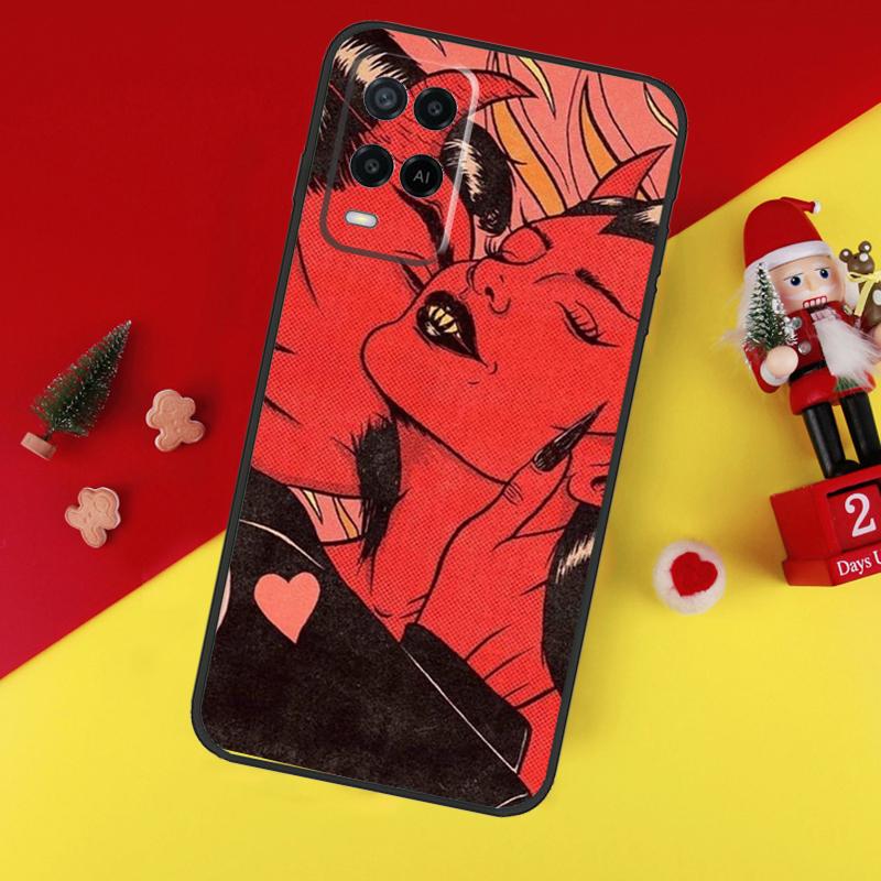 Aesthetic Devil Woman Bad Girl Case For Oppo A80 A60 A40 A15 A16 A17 A57 A94 A74 A54 A76 A96 A18 A38 A58 A78 A98 A6 A5 Pro