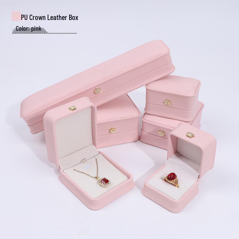 Luxury PU Leather Jewelry Gift Box for Rings, Earrings, Bracelets, and Necklaces