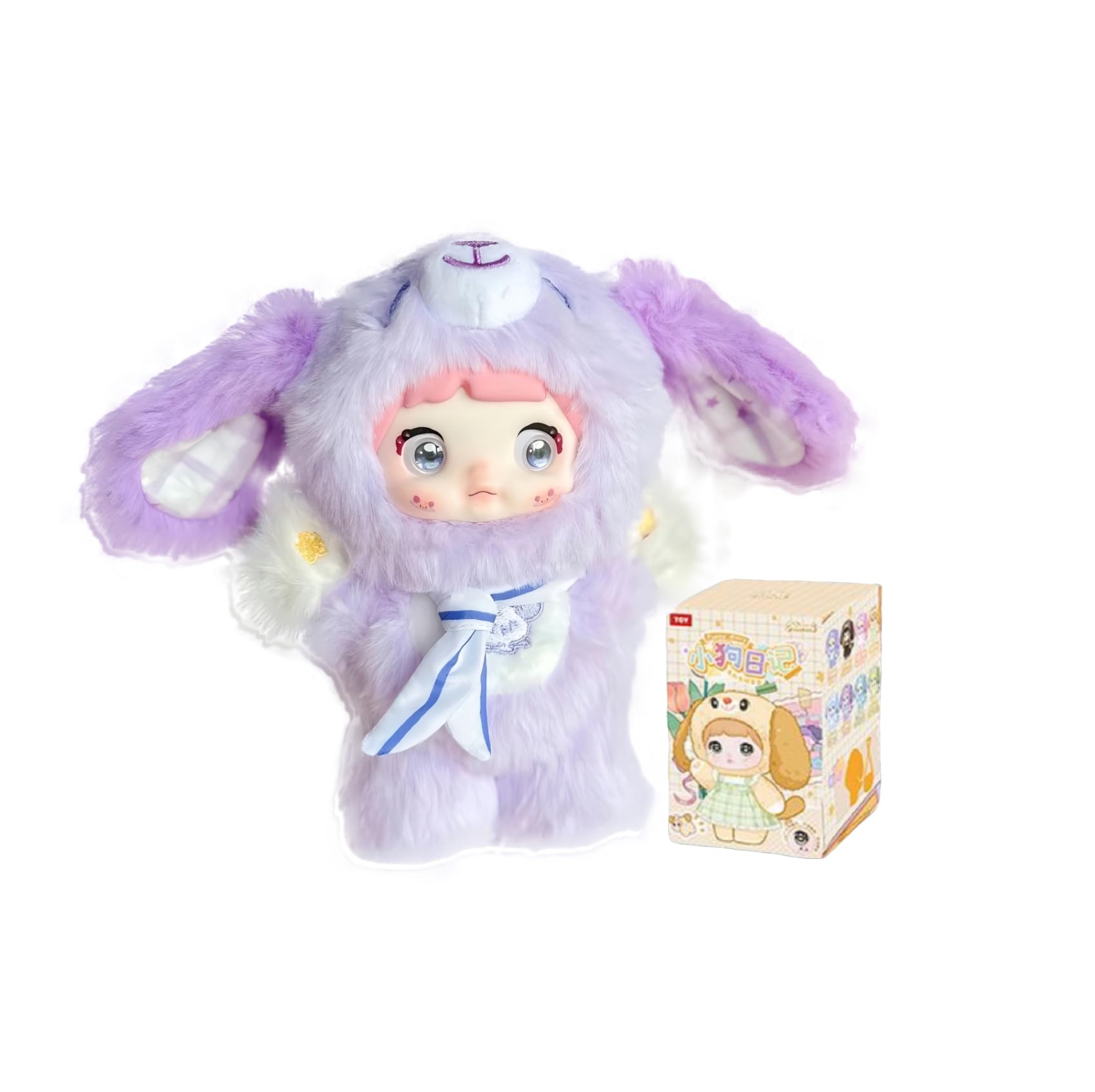 

Серия дневников щенка Nommi Официально лицензированная пушистая плюшевая игрушка (Дизайн брелока для сумки) Аниме-маскот в слепой коробке Успокаивающая коллекция щенков