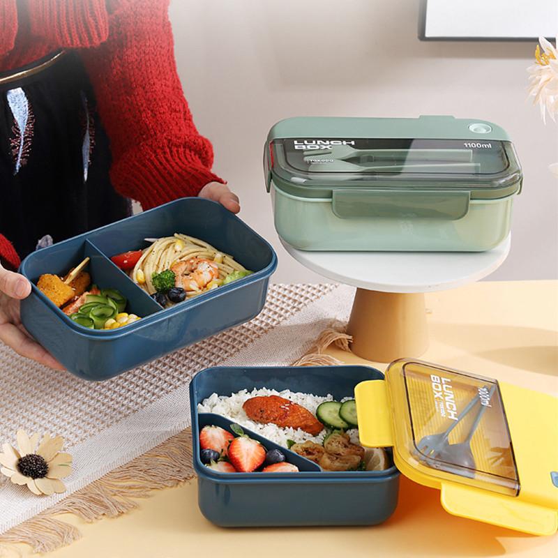 Tragbare Bento-Lunchbox mit Fächern, auslaufsicherer, mikrowellenfester Lunchbehälter mit Wiederverwendbarkeit