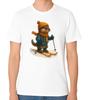 Otter Skiing Unisex T-Shirt Cute Winter Animal Funny Graphic Tee