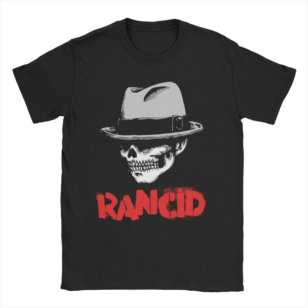Vintage Rancid Priyatna Skull T-Shirts Unisex Women Crewneck Pure Cotton T Shirt  Short Sleeve Tee Shirt Birthday Present Clothes