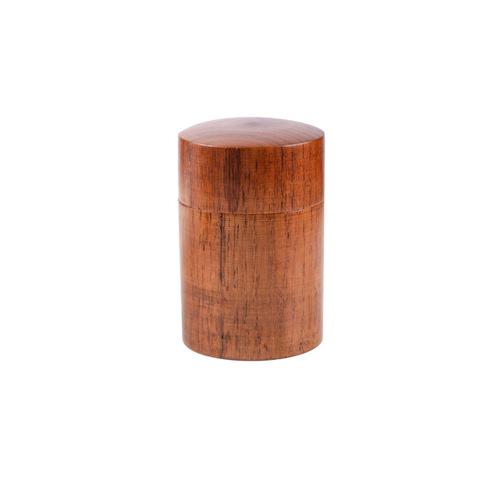 

Tea can solid wood handmade box travel portable moisture-proof double-layer sealed Pu er tea storage tank 7.5x12cm
