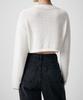 MUSINSA STANDARD WOMAN Women'S Flat Yarn Crop Knit [White]