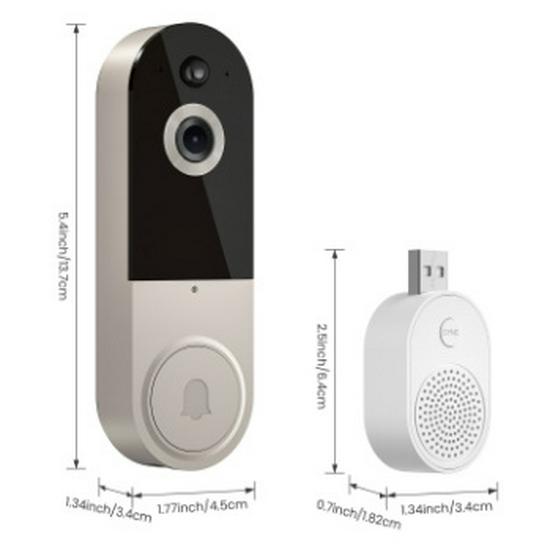 Smart Wireless Video Doorbell with Remote Intercom for Home Security