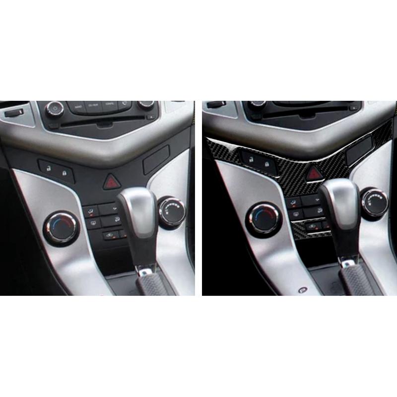 For Chevrolet Cruze 2009-2015 Real Carbon Fiber Stickers Central Radio AC CD Control Panel Car Accessories Interior decorative
