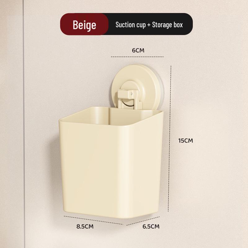 Punch-Free Suction Cup Hook: Traceless Adhesive Kitchen & Bedroom Storage Rack for Pots, Lids, & Utensils