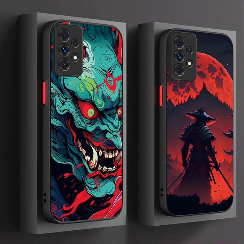 PC Case for Samsung Galaxy A16 A26 A36 A56 A05 A05S A15 A25 A35 A55 A14 A34 A54 A13 A33 A53 A22 A32 A52 A52S Samurai Ghost Mask