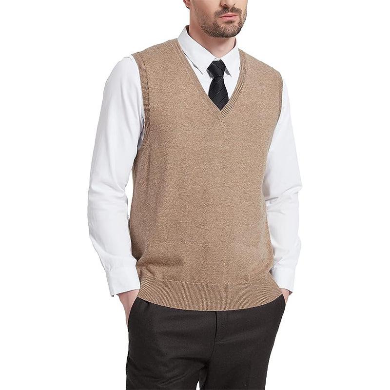 Men's Versatile Wool Blend Knit Vest - All-Season Bestseller