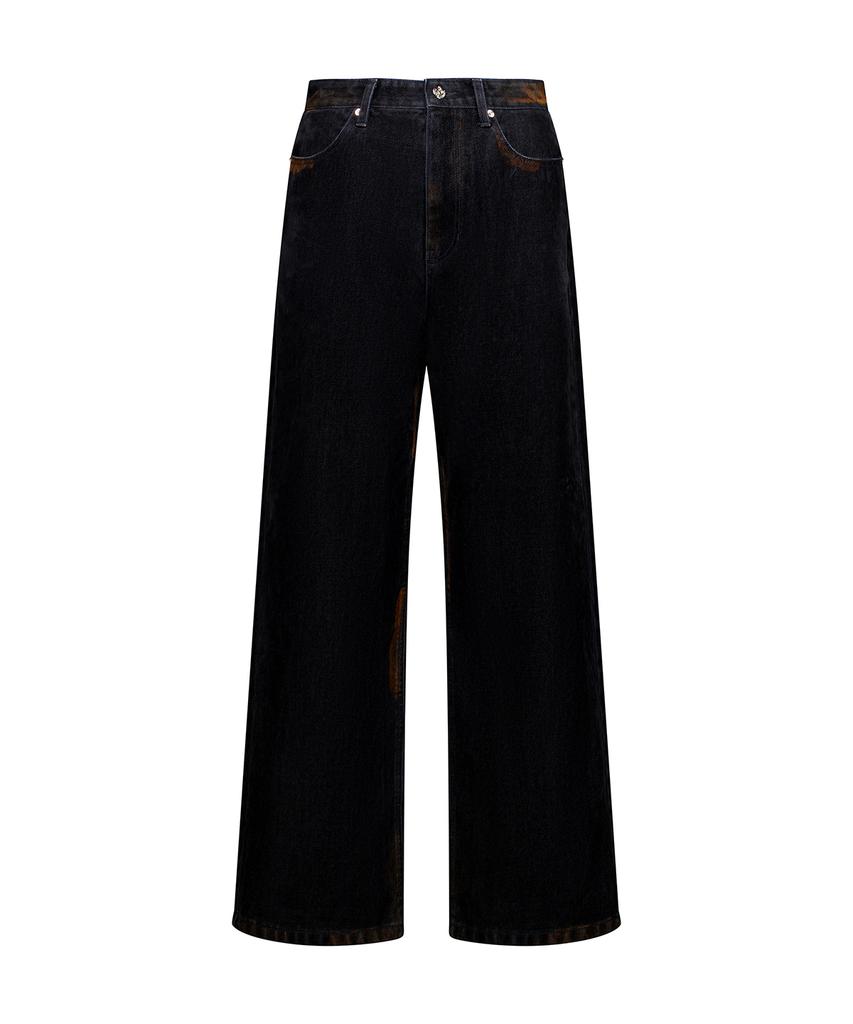 OEUVA Velvet Washed Denim Pants