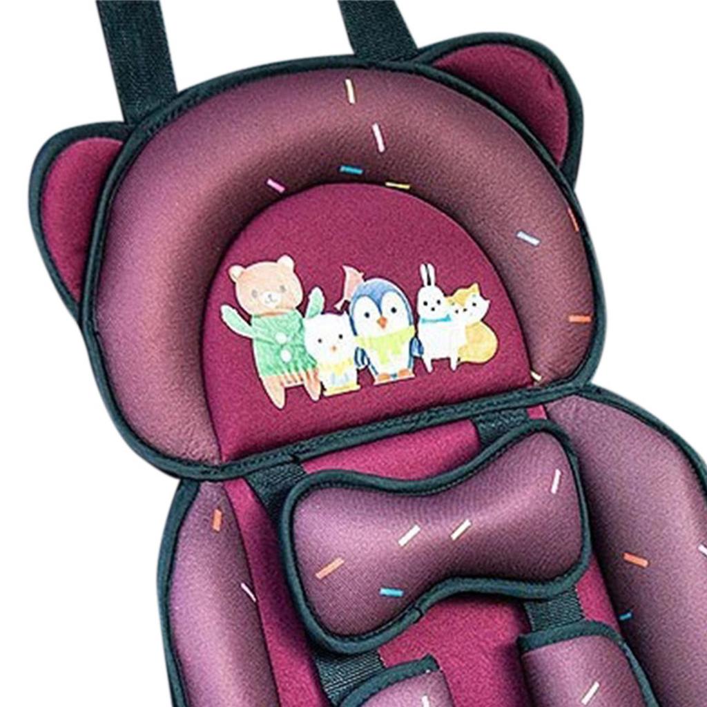 Baby Seat Chair Portable Car Safety Cushion Breathable Kids Sitting Mattress for Children Under 12 Years Old Leaf Print