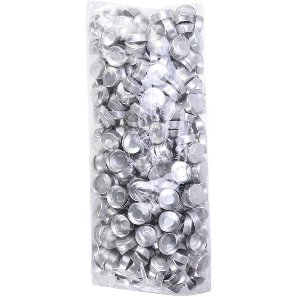 EXCEART 200pcs Aluminum Tea Light Tins for Candle Making Supplies Empty Case for DIY Scented Candles Lightweight for Crafts Silver