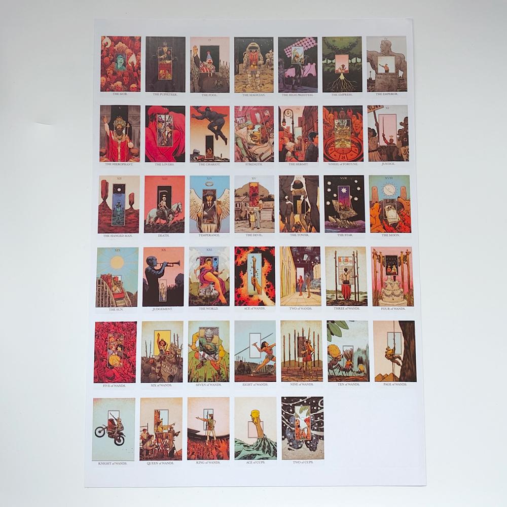 The Unveiled Tarot Stickers, 78 Pcs In Two A4 Sheet, Each 4x6cm Vinyl Adhesive Decals for Laptops, Journals, Magic