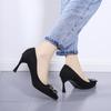Fashion 2024 New Style Women's High Heels Elegant Sexy Niche Versatile Fine Track Solo Shoe Summer Rubber Upper Work Shoe
