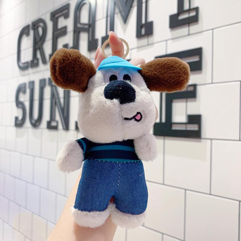 Cute Plush Dog Doll Keychain Cartoon Pendant Bag Charm Toy Accessory