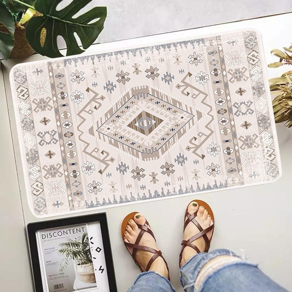 Bohemian Persia Style Door Mat with Suitable for Soft in Bedrooms Living Rooms Garden Entrances Room Decor Indoor Outdoor Use