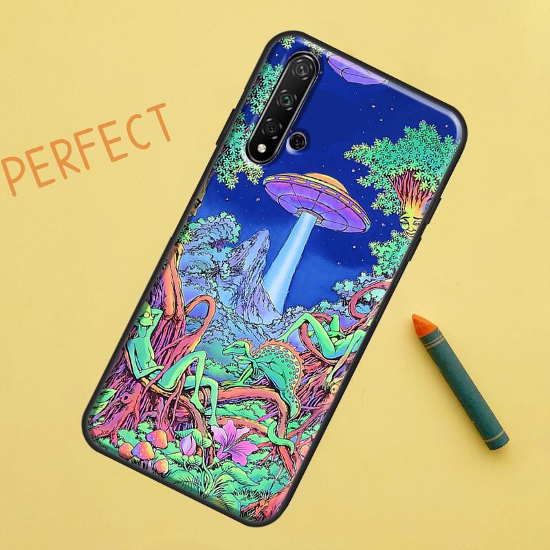 Mushroom Moon Shroom Farmer For Huawei Nova 8i 12i 11i 12s Y73 Y72 Y61 Y91 Y90 Y70 Y60 9 10 SE P30 P40 Lite P60 Pro Case