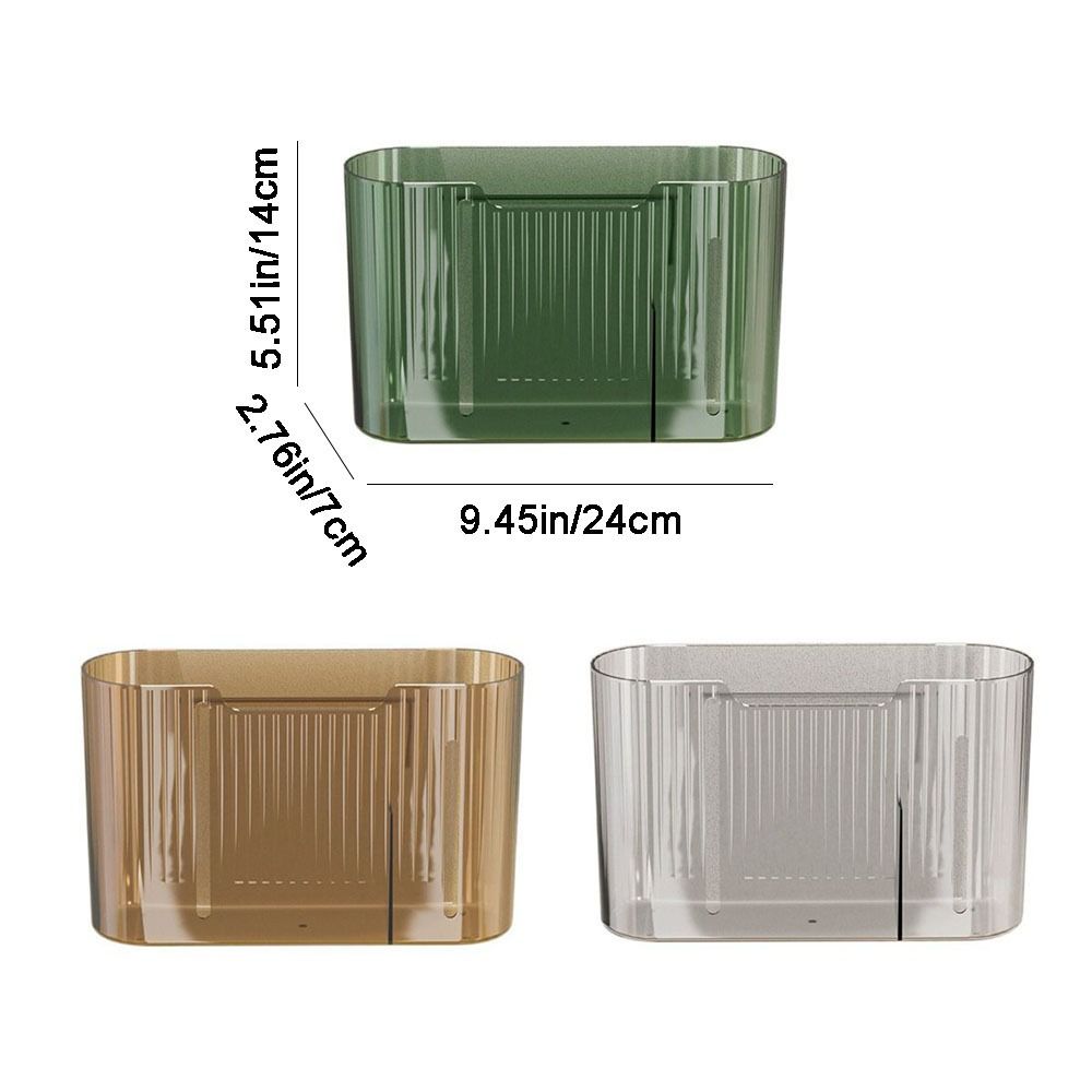 Plastic Cosmetic Storage Box Wall-mounted Space Saving Makeup Organizer Large Capacity Sundries Storage Box Bathroom