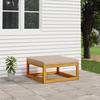 VidaXL Garden Footrest with Cushion, Stool, Seat, Pouf, Outdoor Patio Balcony Terrace Furniture, Taupe Wood 360006