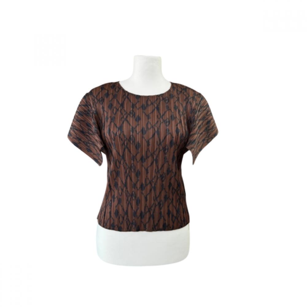 LA VITA JUNKO Print Flutter Sleeve Tee Lssts39p