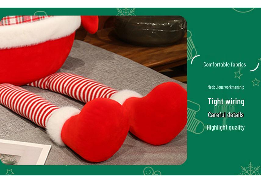 Christmas Santa Plush Doll & Throw Pillow Gift for Kids