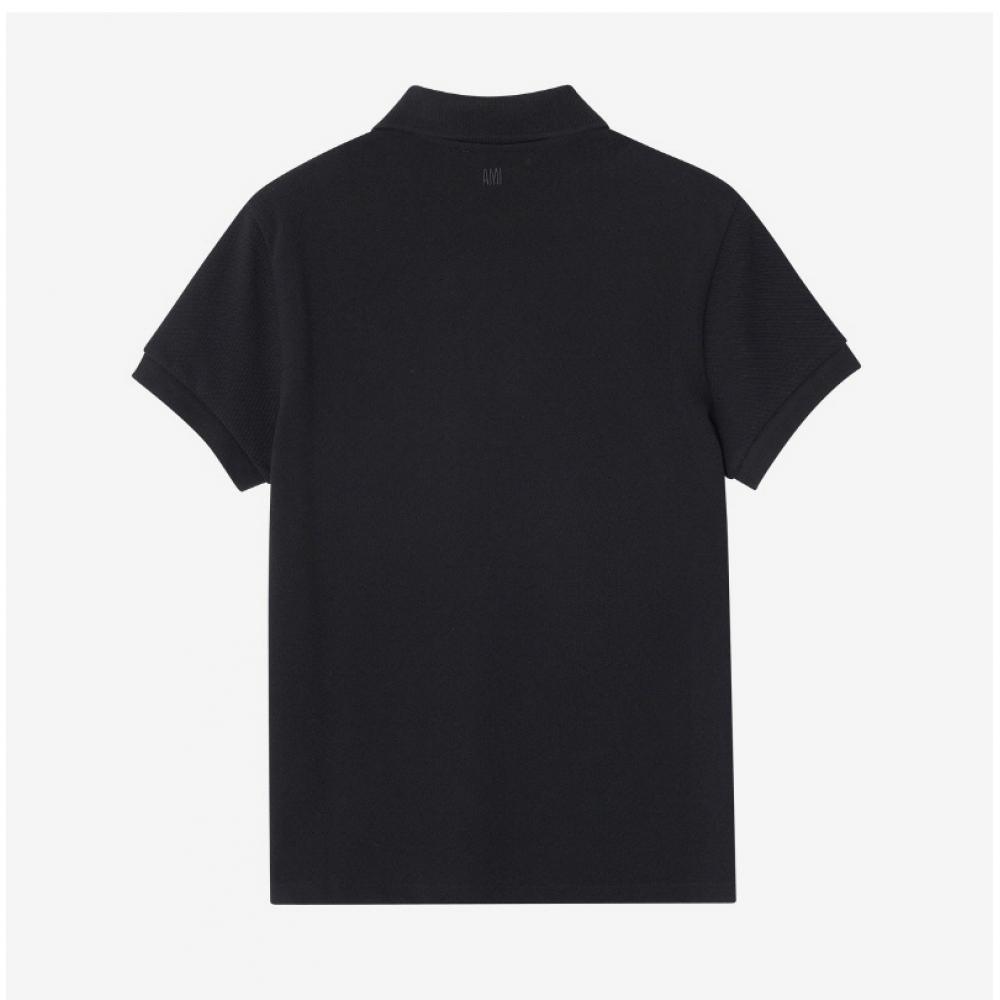 Ami Bfupl001 760 001 Ami De Coeur Small Heart Logo Polo Unisex Short Sleeve Tee