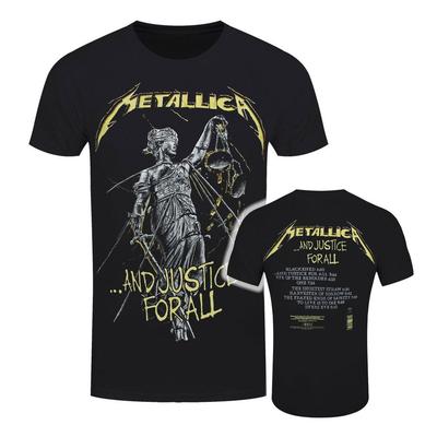 Metallica T-Shirt Justice For All Tracks Rock Band New Black Official