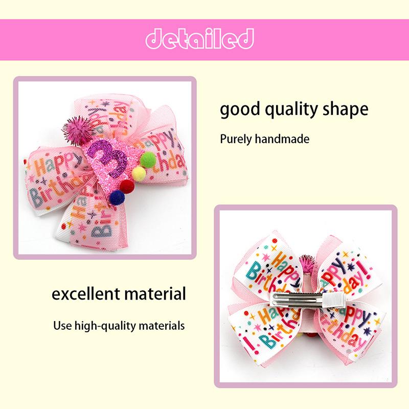 Sprinkle Confetti Hair Bow Clip - First Birthday Pink Party Decoration For Baby Girls, Ice Cream Theme 1St Birthday