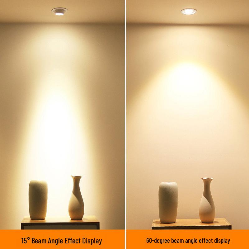 LED Zoomable Recessed Ceiling Spotlight with Gooseneck for Living Room