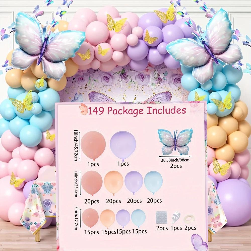 Ensemble Chaîne de Ballons Guirlande Ballons Anniversaire Mariage Fête Toile de Fond Arrangement Décoratif Ballons