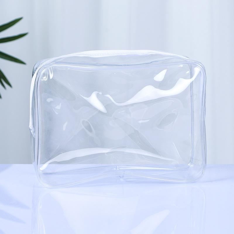 PVC Clear Travel Storage Bag Waterproof Durable Toiletry Makeup Organizer for College Dorm Bathroom Vacation