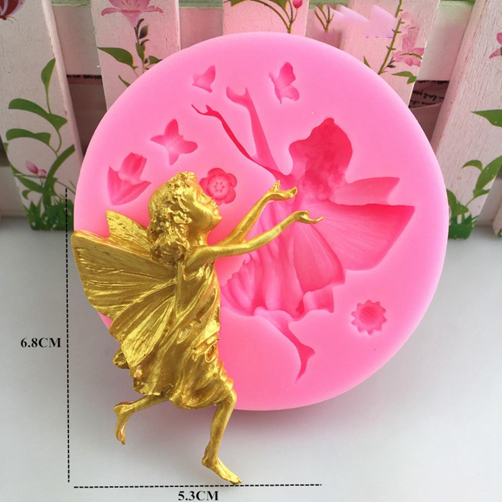 Angel Cake Topper Candy Baking Gumpaste Mould Cupcake Mold Bakeware Cake Decorating Tools Fondant