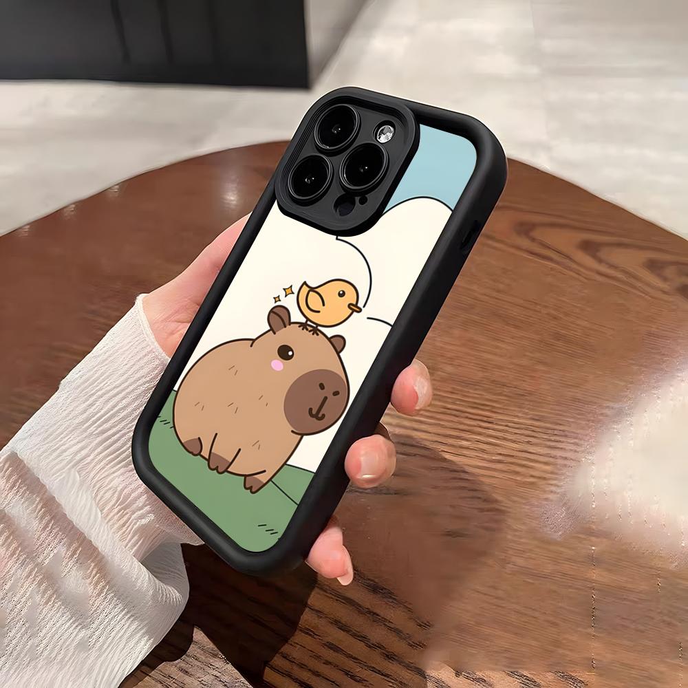 Cute Capybara Phone Case For IPhone 17 Pro Max 15 Pro 16 14 Plus 12 13 Mini 11 Pro Shockproof Soft Cover