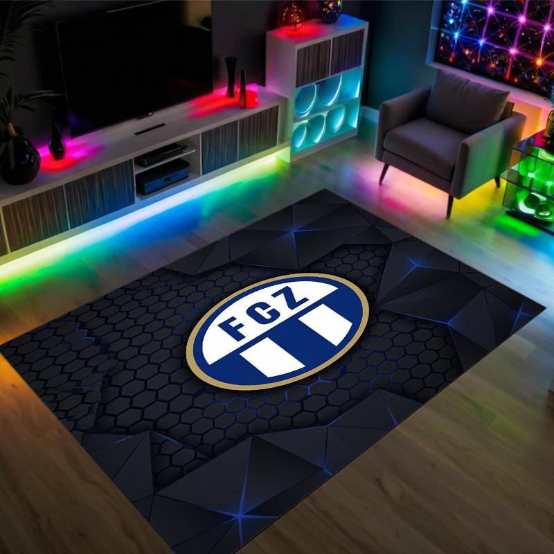 Tappeto in Velluto di Cristallo Design FC Zürich Accogliente Non?Tappeto Stampato Antiscivolo per Camera da Letto Soggiorno Ingresso
