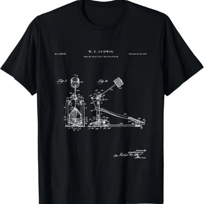 Patent Drum Kick Pedal - muziek T-shirt