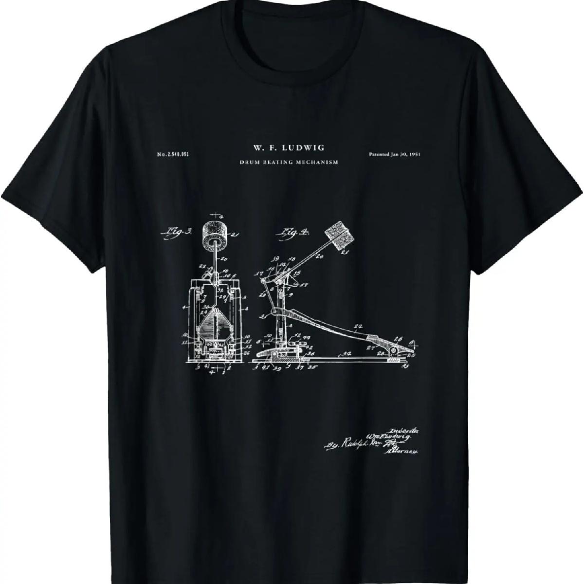

Drum Kick Pedal Patent - music T-Shirt XXXXXL чёрный