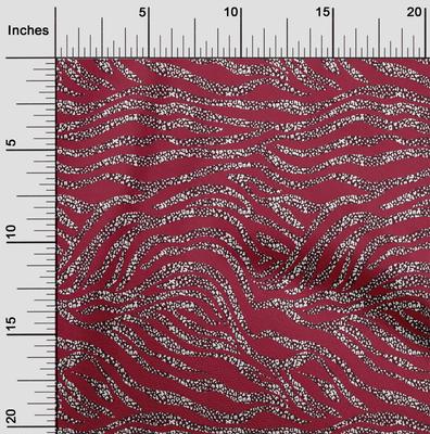 Cotton Flex Carmine Red Fabric Skins Animal Quilting Supplies Print Sewing Fabric By The Yard 40 Inch