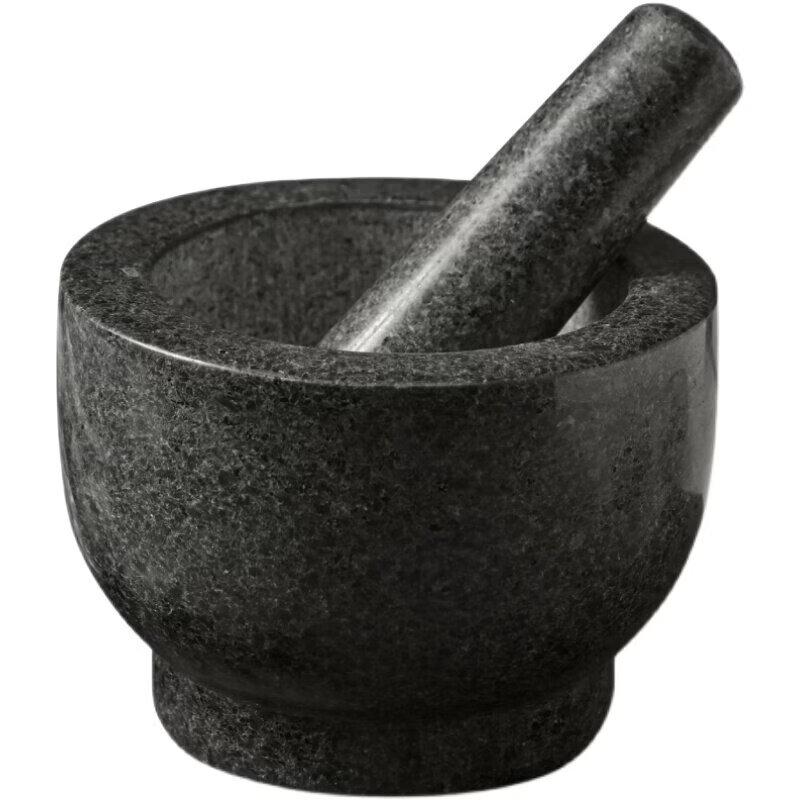 Natural Stone Garlic Press and Herb Mortar and Pestle Set