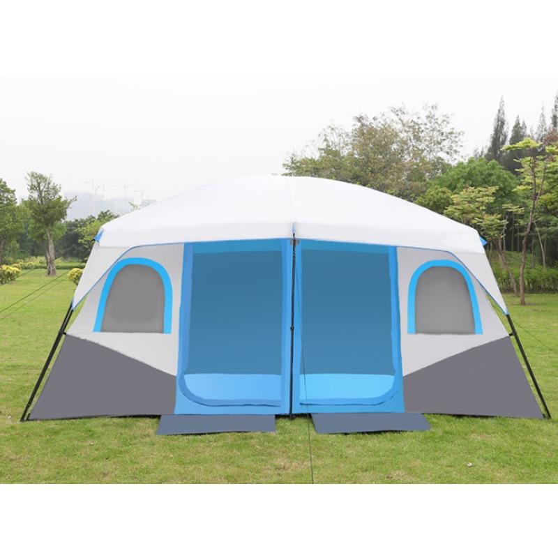 Cort Exterior Două Dormitoare și Un Living Strat Dublu Protecție Solară 6-8-12 Persoane Pavilion Camping Exterior Multi-Persoane
