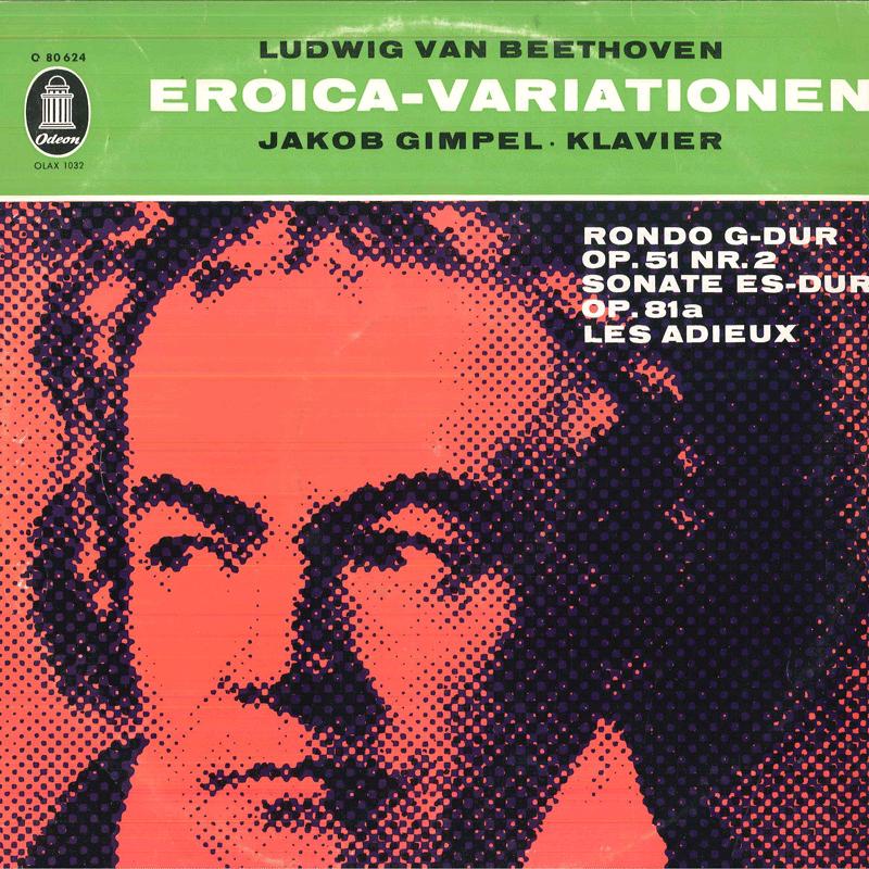 

LP Record JACOB GIMPEL - Beethoven 15 Variationen Mit Fuge, O80624 ODEON Germany Classical Used