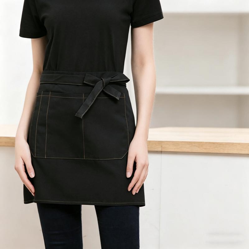 

Japanese Half-Body Apron For Women Linen Cotton Suitable For Kitchen Dining Use Anti-Fouling Neatening Storage Waist Skirts A6