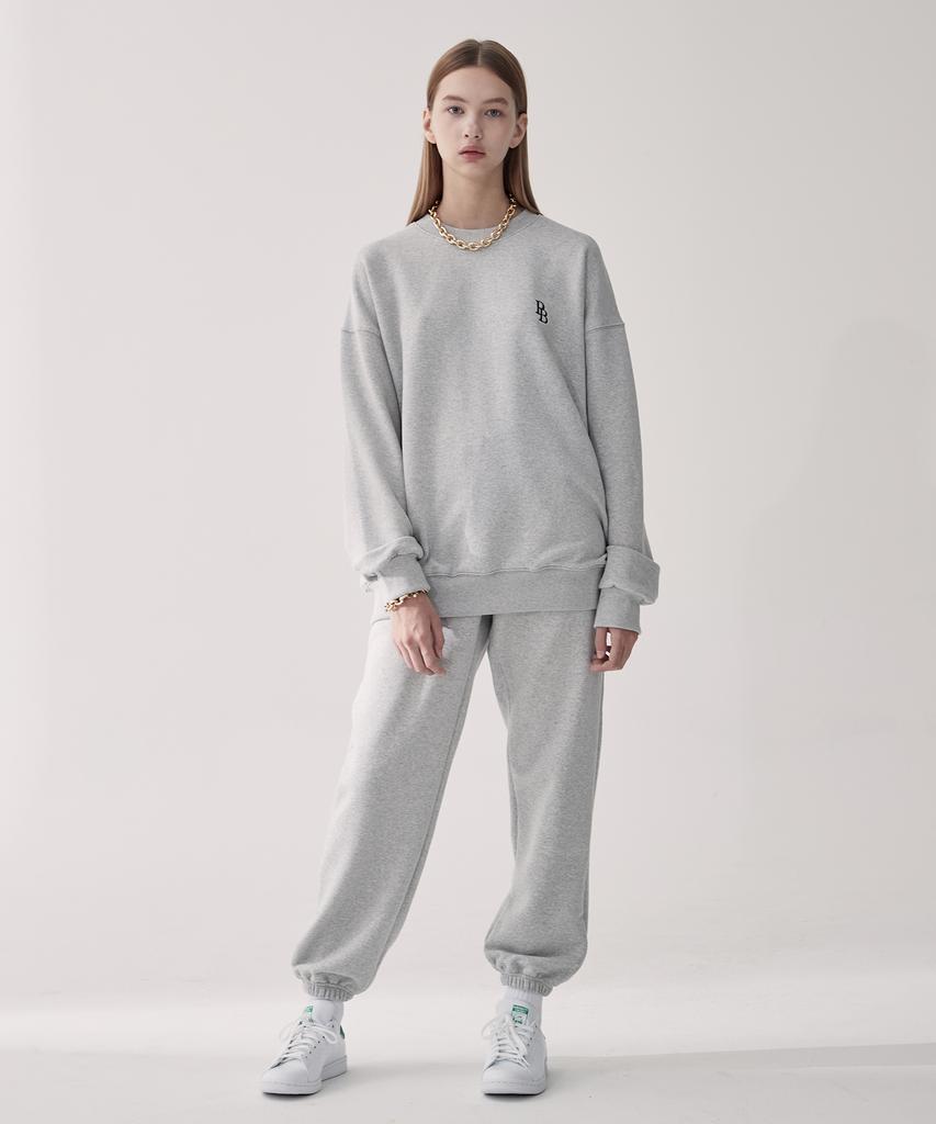 PAPERBOY [Set] Pb Logo Sweatshirt & Sweatpants Setup - Melange