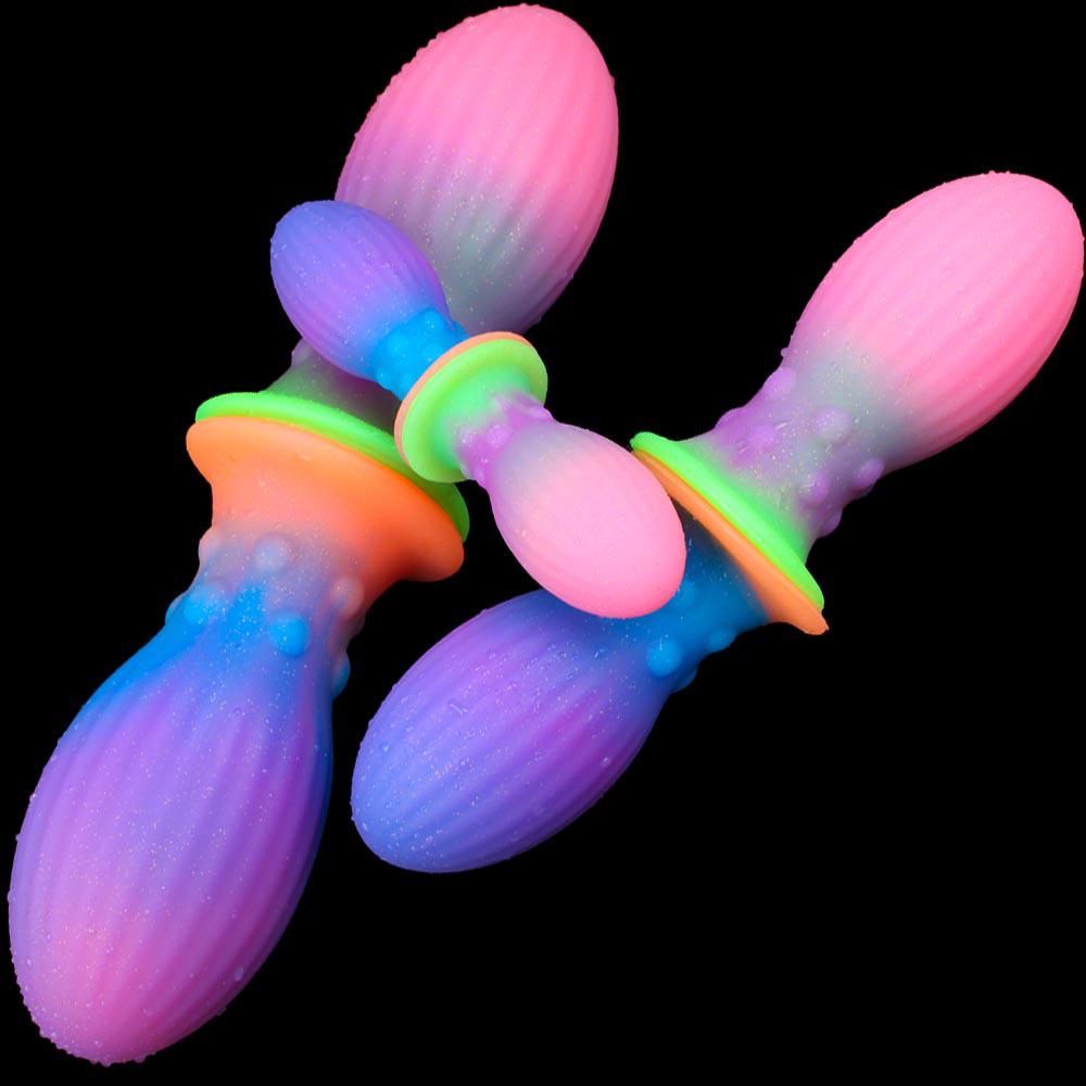 Super Thick Luminous Silicone Anal & Vaginal Dilator Toy for Men and Women