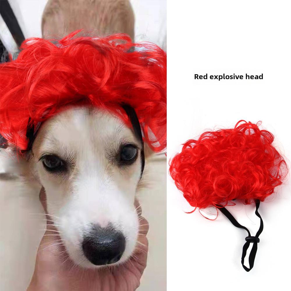 

Adorable Brown Braided Wig For Dogs And Cats Perfect For Festive Occasions And Events Red Afro